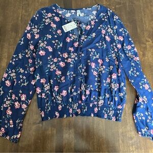 New Mudd Large Top Floral Cottagecore Spring Fairy Garden Whimsy Festival